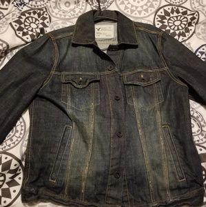 American Eagle Mens Large Dark Denim Jean Jacket
